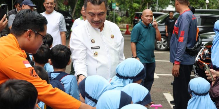 Wakil Wali Kota Bekasi Sambut Ceria Murid TK Belajar Kebencanaan di BPBD