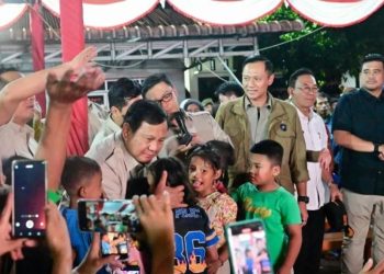 Selamat Tahun Baru dari Prabowo di Posko Pengungsian Tapsel